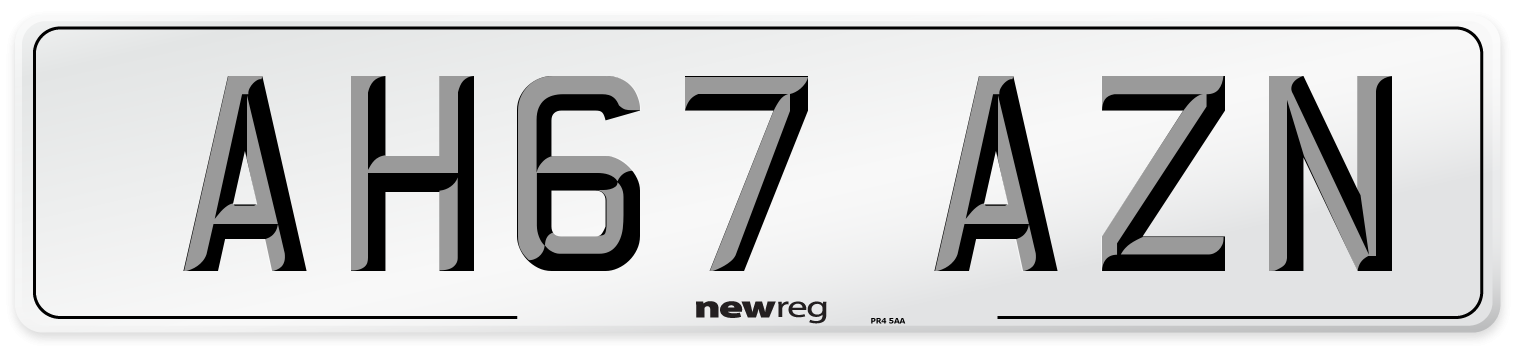 AH67 AZN Number Plate from New Reg